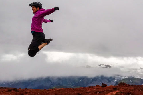 Yoga mtb women in Iceland